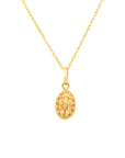 10K 14K Solid Gold Virgin Mary Pendant Necklace Back View
