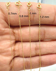 Real gold twisted chain with spring ring clasp