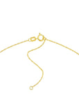 Gold Hebrew Pendant Necklace with Spring Ring Clasp