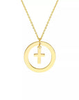 solid gold cross necklace