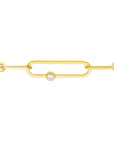 14k solid gold paperclip bracelet