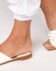 Dolphin Charm 14K Yellow Solid Gold Adjustable Chain Anklet for Women
