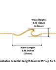 wave charm size 17mmx4.9mm