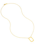Geometric gold necklace for women with pear shape clasp