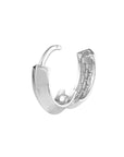 white gold huggie hoop earrings