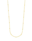 14k solid gold bead necklace