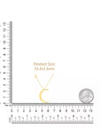 14k gold crescent moon necklace