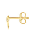gold stud earrings 14k