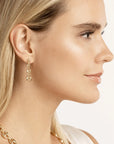 gold chain link earrings