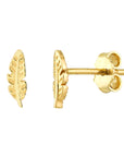 feather earrings gold