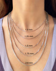 14k white gold chain