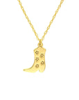 dainty cowboy boot necklace