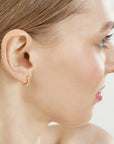 gold square hoop earrings