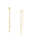 14k gold dangling earrings