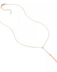 14k solid gold bar necklace