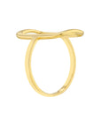 Modern 14K Solid Gold Rectangle Ring Gift