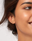 14k solid gold ball earrings