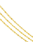 triple strand gold necklace