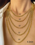 gold chain cuban link 14k