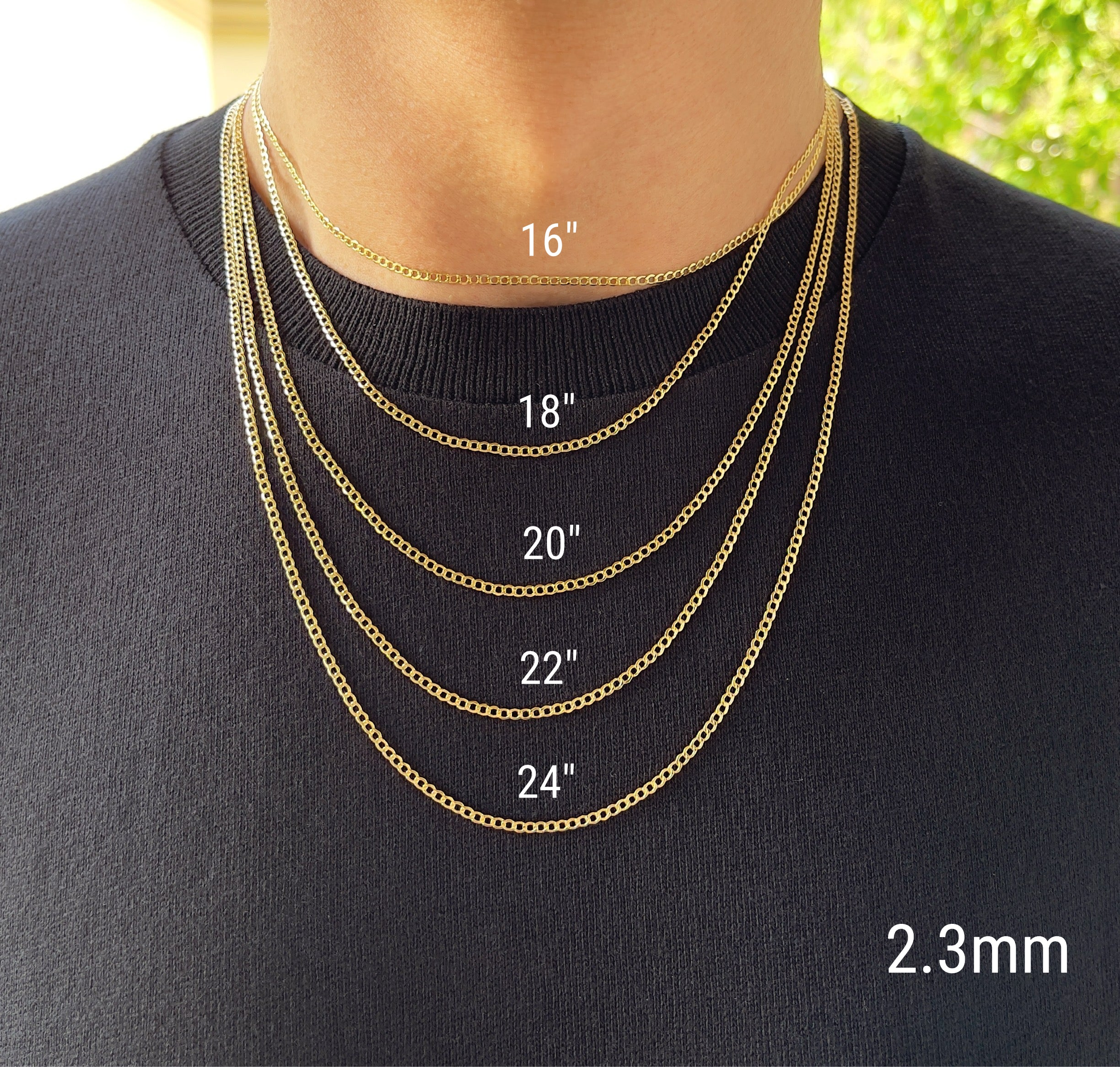Buy 14K Real Gold Open Cuban Curb Link Chain Necklace Online for