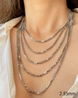 white gold 22 inch chain