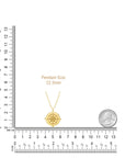 14k gold compass necklace