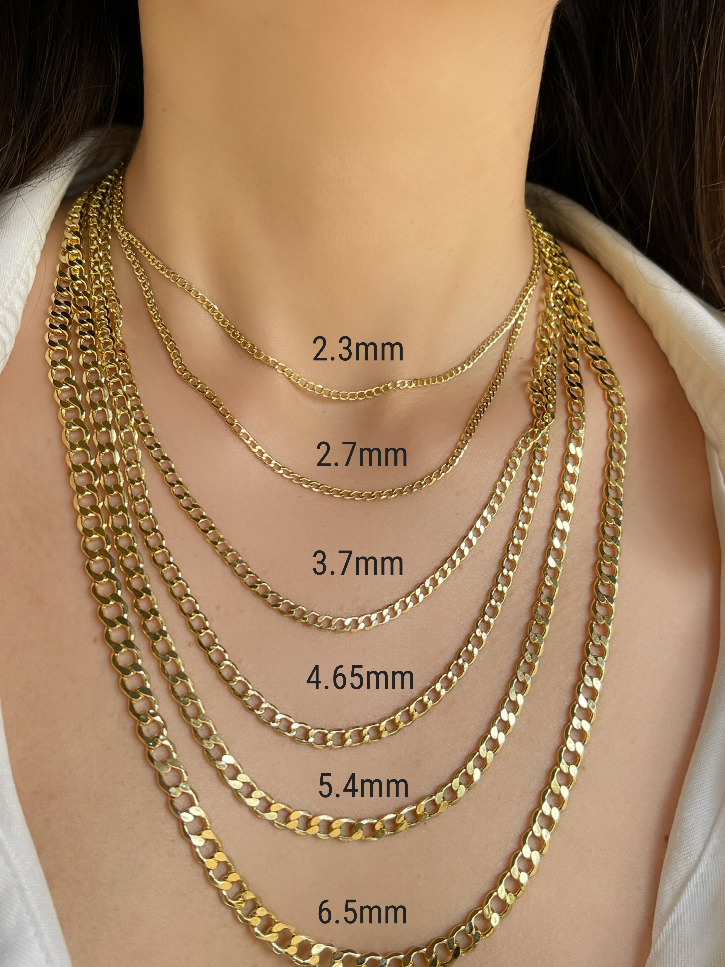 Curb Chain Female Cuban Necklace Buy 14K Real Gold Open