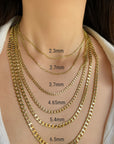14K Gold Cuban Curb Chain