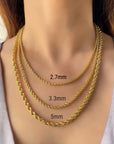 14k gold chain necklace women's