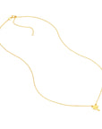 Real 14K Solid Gold Mini Palm Tree Adjustable Necklace