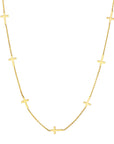 sideways cross necklace