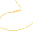 Real 14K Solid Gold Enamel Alternating Bar Anklet
