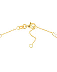 Real 14K Solid Gold Enamel Alternating Bar Anklet