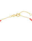 Real 14K Solid Gold Enamel Alternating Bar Anklet