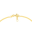 Solid 14K Real Gold Diamond Circle Bracelet