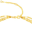 Real 14K Solid Gold Mirror Chain Anklet