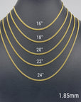 14k solid gold cuban link chain 24 inch