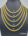 14k solid gold cuban link chain 24 inch