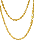 rope gold chain necklace