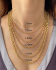 rolo link chain necklace