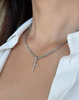 14K Real Gold Simple Cross Pendant