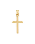 14K Real Gold Simple Cross Pendant