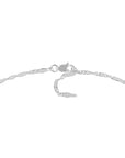 Danty 14K Solid White Gold Singapore Chain Anklet with Lobster clasp
