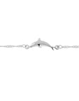 Solid Gold Dolphin Charm Anklet Perfect Summer Jewelry