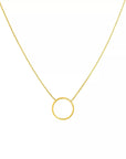 gold circle necklace