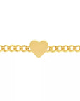 gold heart bracelet
