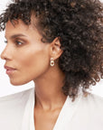gold chain link earrings