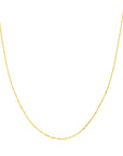 Lightweight real gold necklace chain for pendants or layering
