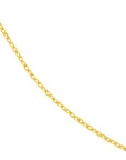 Dainty cable link chain in solid gold, perfect for everyday wear
