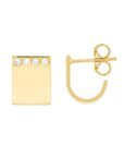 solid gold huggie earrings